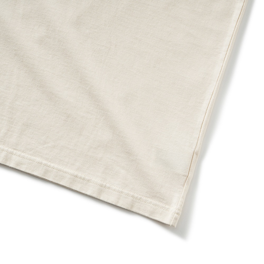 BLUE BLUE ブルーブルー トライアングル BB エンブロイダリー ショートスリーブTシャツ 1015776 NATURAL