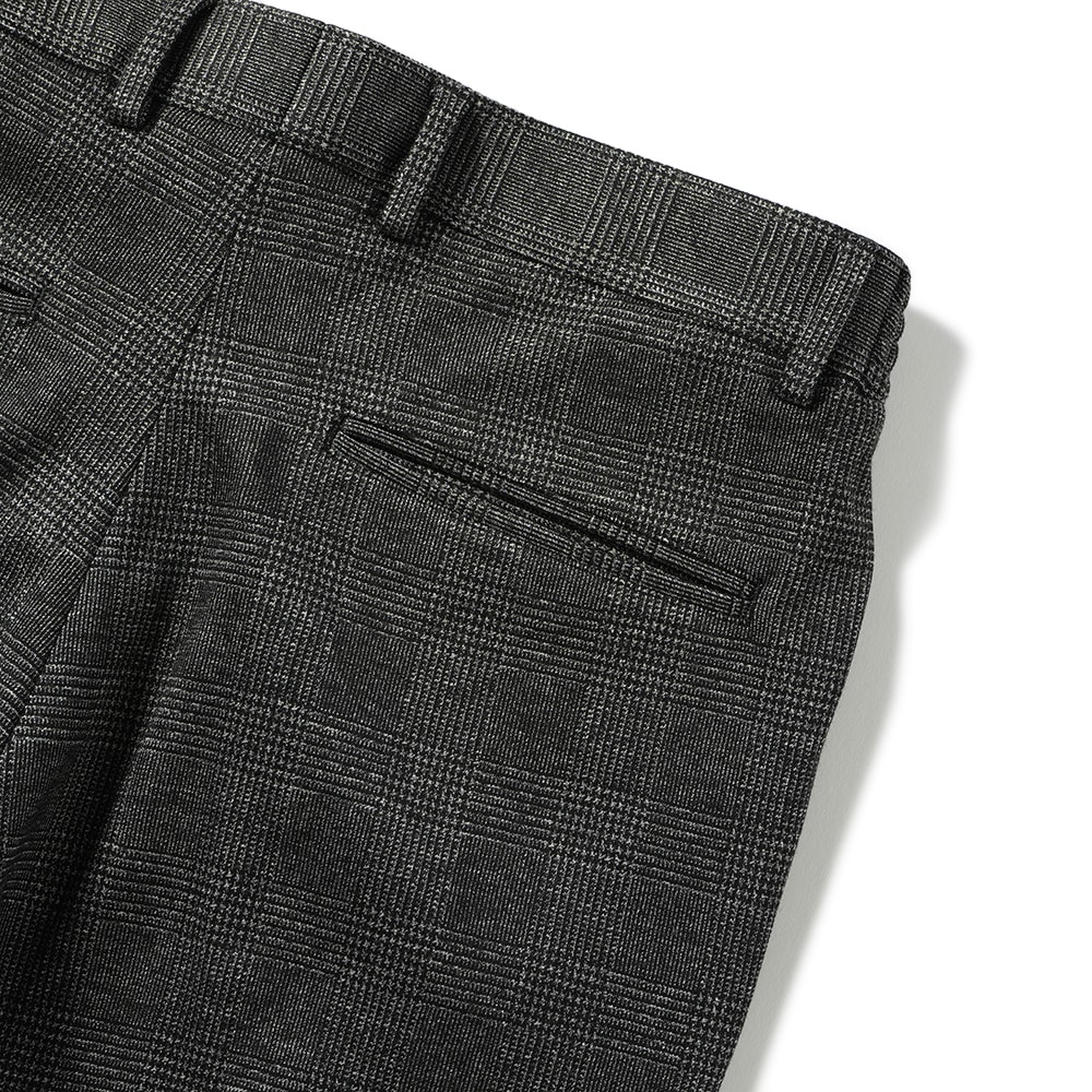 giab's ARCHIVIO ジャブスアルキヴィオ MASACCIO/M1 A5736 マサッチョ グレンチェックジャージー ドローコードパンツ BLACK CHECK