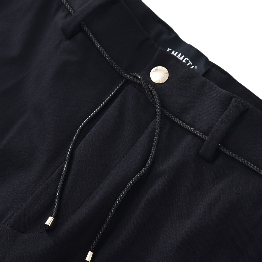 EMMETI エンメティ PANT 2 GOLD JERSEY ジャージ リブパンツ BLACK