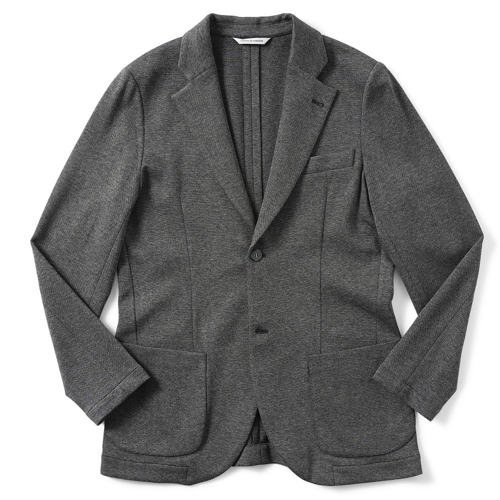 giab's ARCHIVIO ジャブスアルキヴィオ STROZZI/L A5743 ストロッツィ ピケジャージー 2B ジャケット C.GRAY