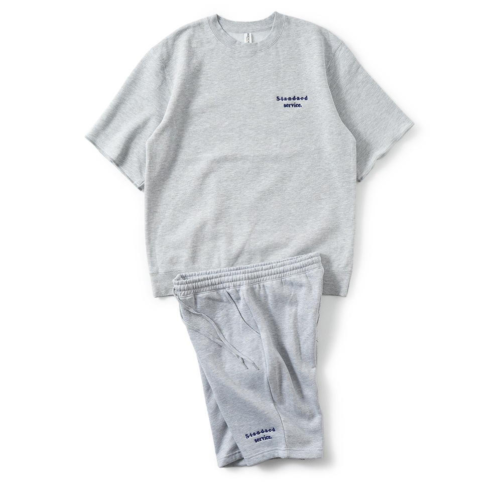 HIGH! STANDARD ハイ!スタンダード 13 STANDARD SERVICE 8.5oz クルー ショートスリーブスウェット 1015267 GREY
