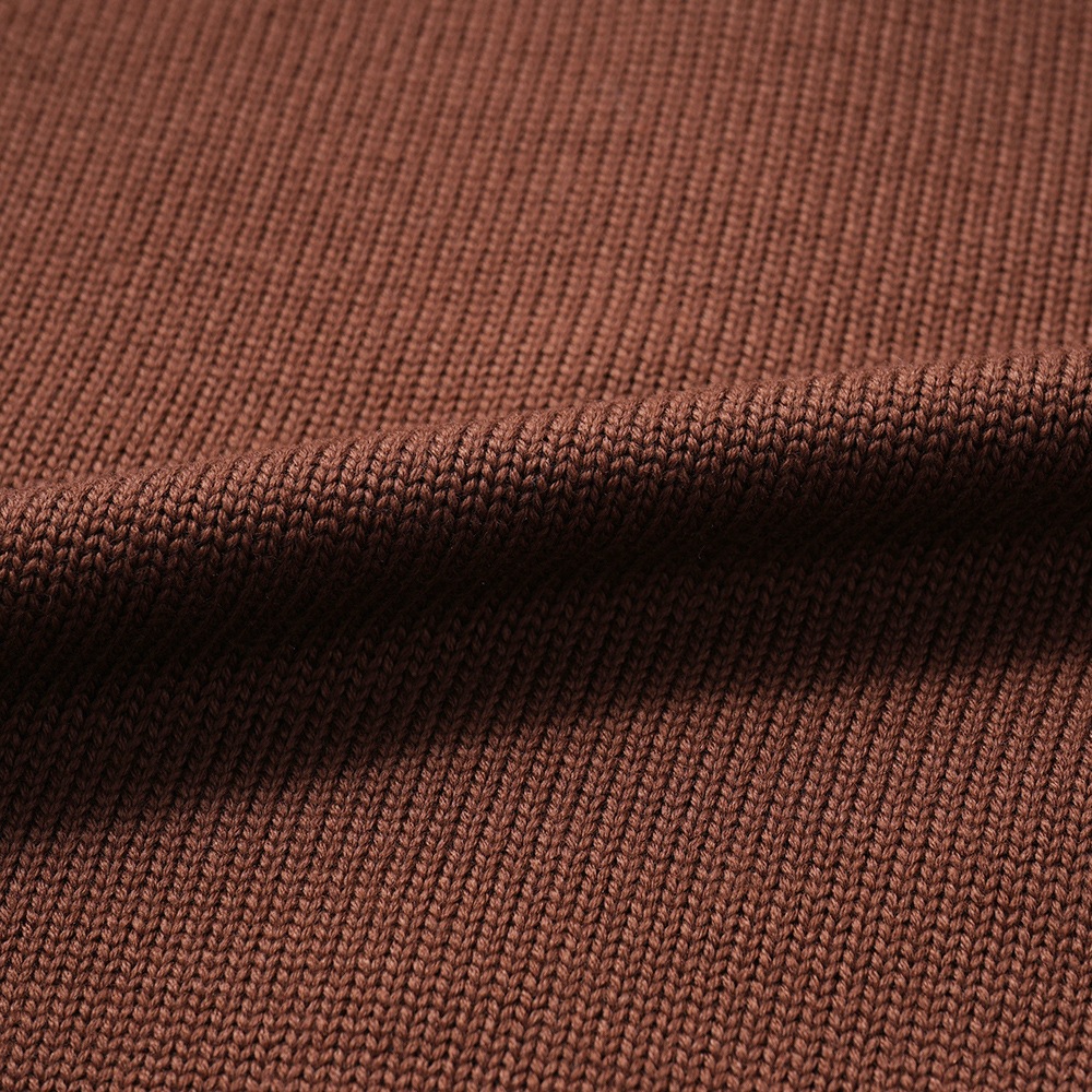ZANONE ザノーネ CHIOTO ウール ミドルゲージ ニット スタンドカラーカーディガン 810130-ZR229 BROWN