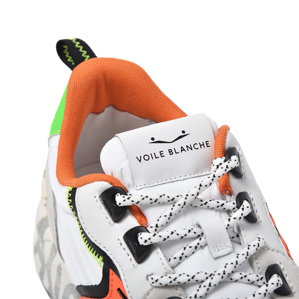 VOILE BLANCHE ボイルブランシェ CLUB 01 スエード・ポリエステル・ナイロン スニーカー WHITE・ORANGE