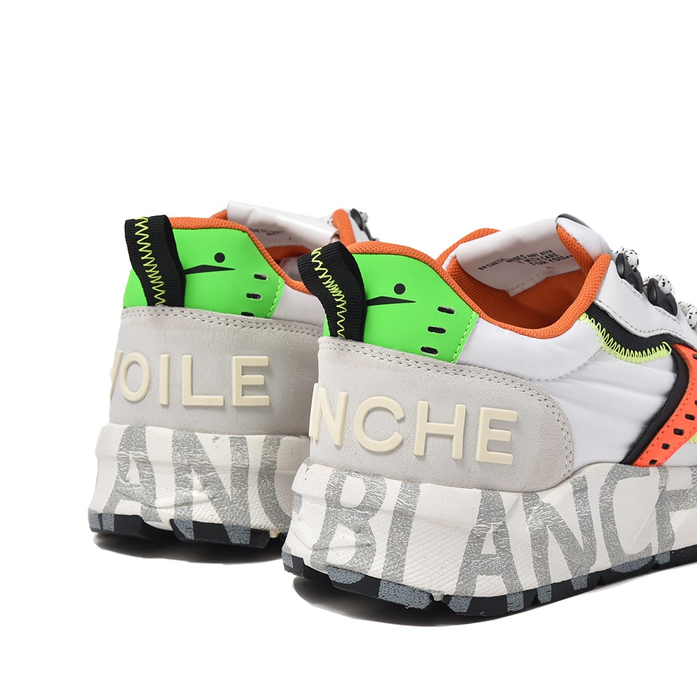 VOILE BLANCHE ボイルブランシェ CLUB 01 スエード・ポリエステル・ナイロン スニーカー WHITE・ORANGE