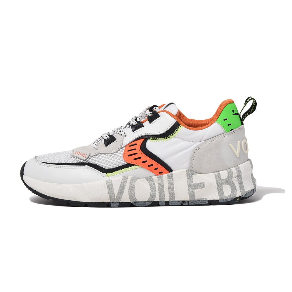 VOILE BLANCHE ボイルブランシェ CLUB 01 スエード・ポリエステル・ナイロン スニーカー WHITE・ORANGE