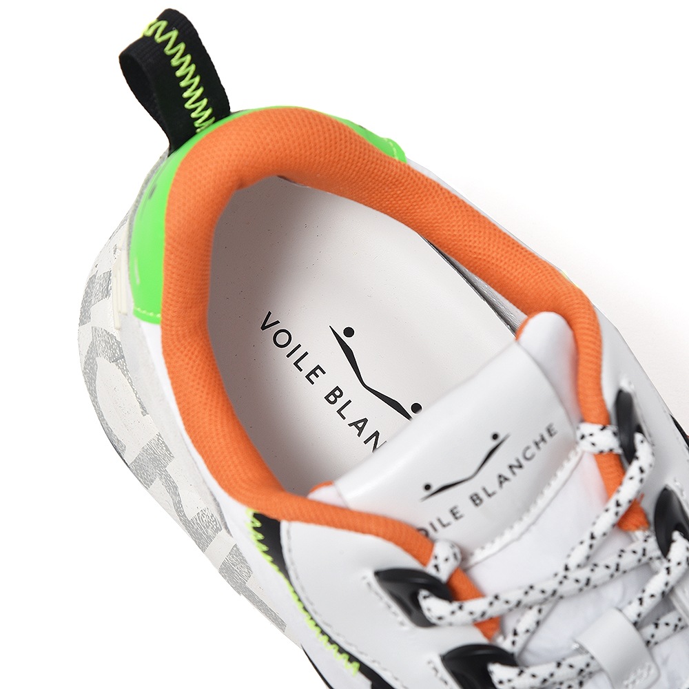 VOILE BLANCHE ボイルブランシェ CLUB 01 スエード・ポリエステル・ナイロン スニーカー WHITE・ORANGE