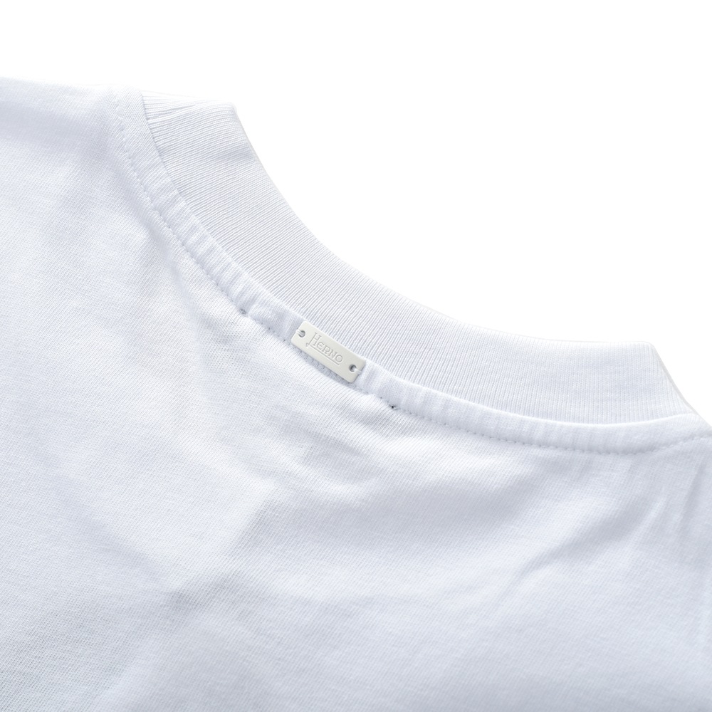 HERNO Laminar ヘルノ ラミナー コンパクトジャージ ポケット ショートスリーブ Tシャツ WHITE
