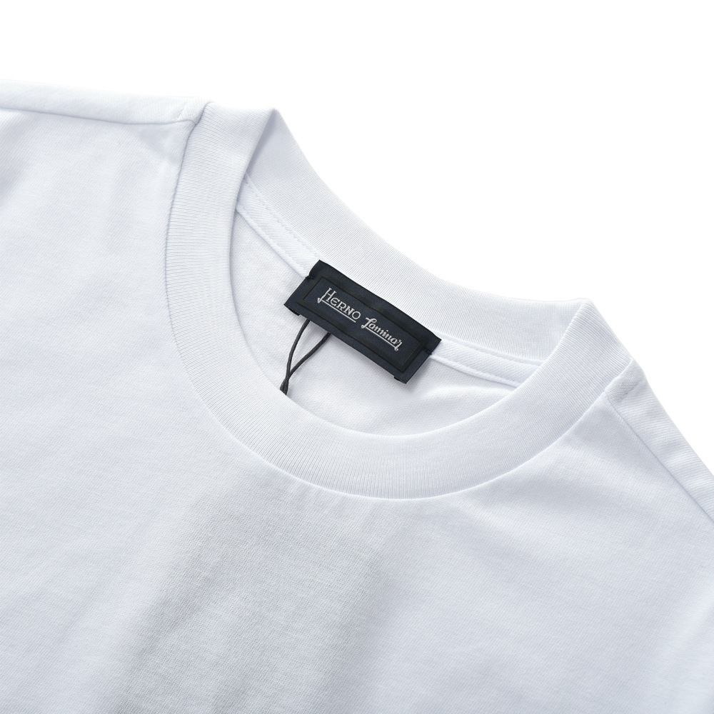 HERNO Laminar ヘルノ ラミナー コンパクトジャージ ポケット ショートスリーブ Tシャツ WHITE