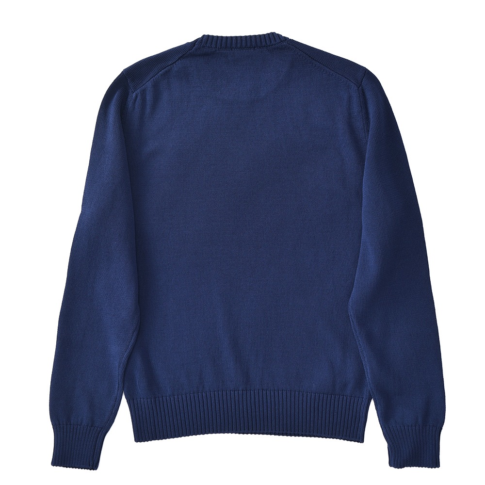 DRUMOHR ドルモア 8G コットン クルーネック ニット D8Z103 BLUE NAVY
