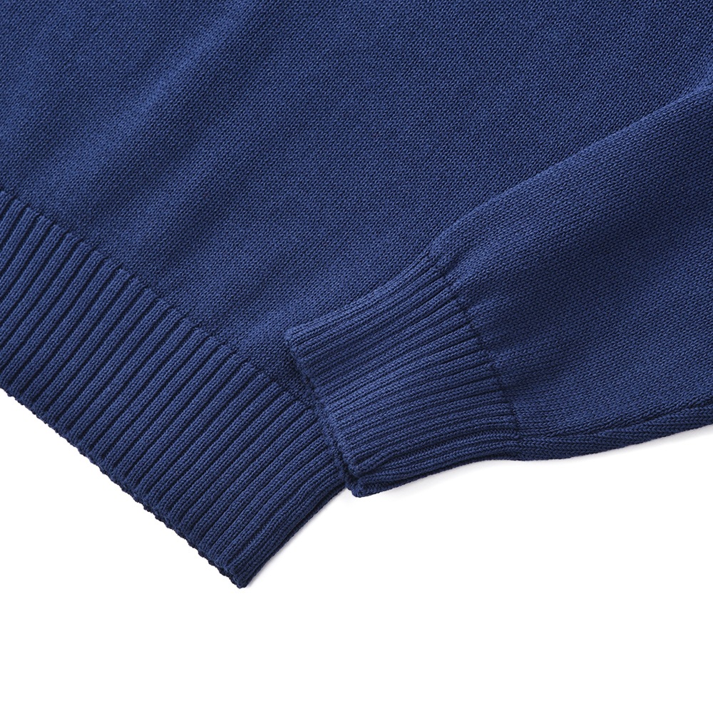 DRUMOHR ドルモア 8G コットン クルーネック ニット D8Z103 BLUE NAVY