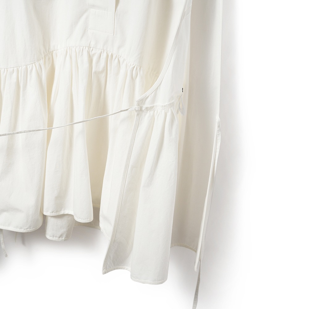 PROTAGONISTA プロタゴニスタ ノースリーブ ギャザーブラウス  PNT-BL-10A WHITE