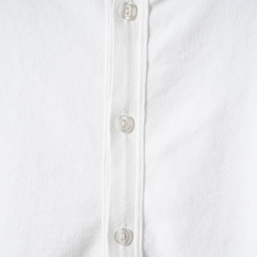 GICIPI ジチピ 2418P GRANATA Nido D'Ape グラナータ ニド・ダーペ  蜂の巣編み クルーネックカーディガン WHITE