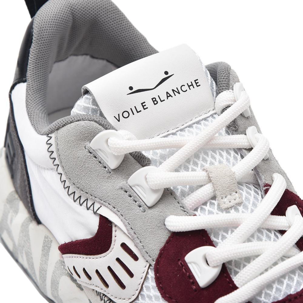 VOILE BLANCHE ボイルブランシェ CLUB 01 スエード・ナイロン スニーカー WHITE・BURGUNDY