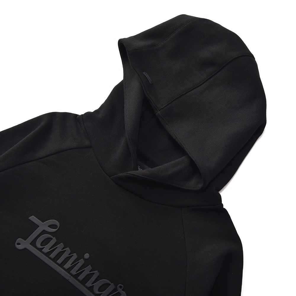 HERNO Laminar ヘルノ ラミナー JG008UL-50017 エンボス ロゴ スウェット プルオーバーパーカ BLACK
