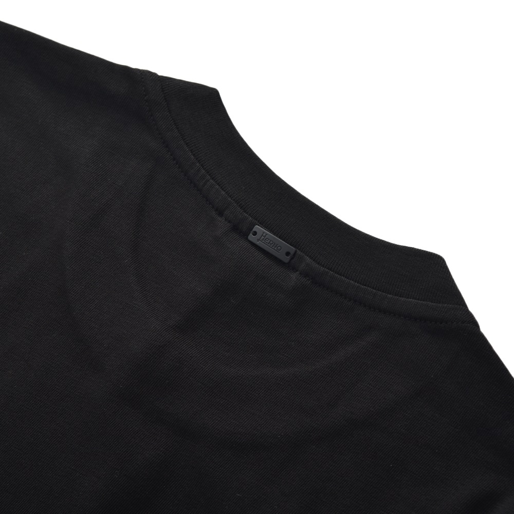 HERNO Laminar ヘルノ ラミナー コンパクトジャージ ポケット ショートスリーブ Tシャツ BLACK