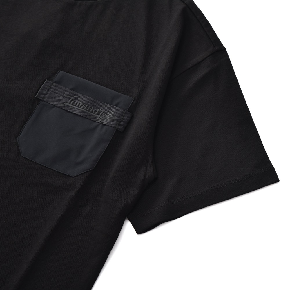 HERNO Laminar ヘルノ ラミナー コンパクトジャージ ポケット ショートスリーブ Tシャツ BLACK
