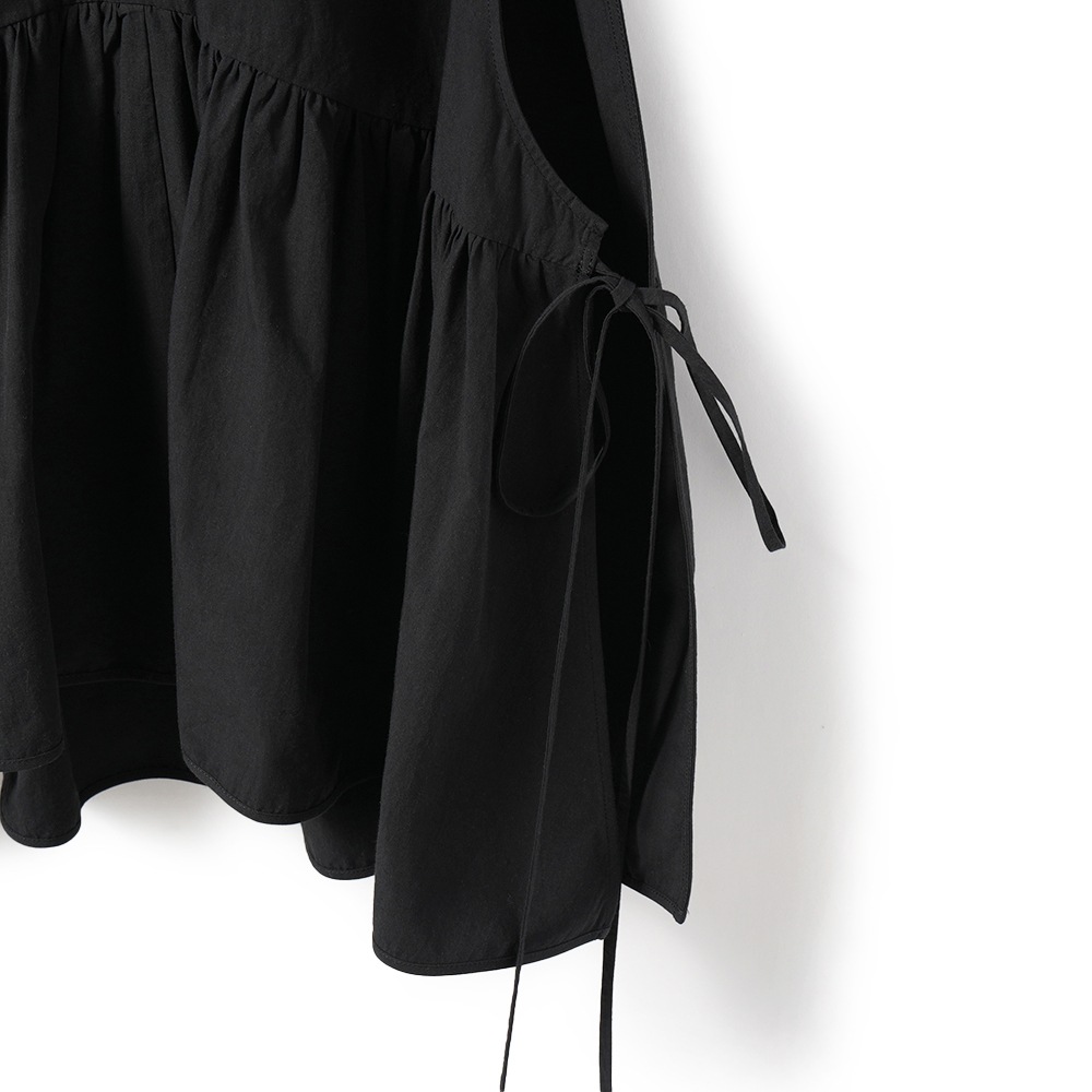 PROTAGONISTA プロタゴニスタ ノースリーブ ギャザーブラウス  PNT-BL-10A BLACK