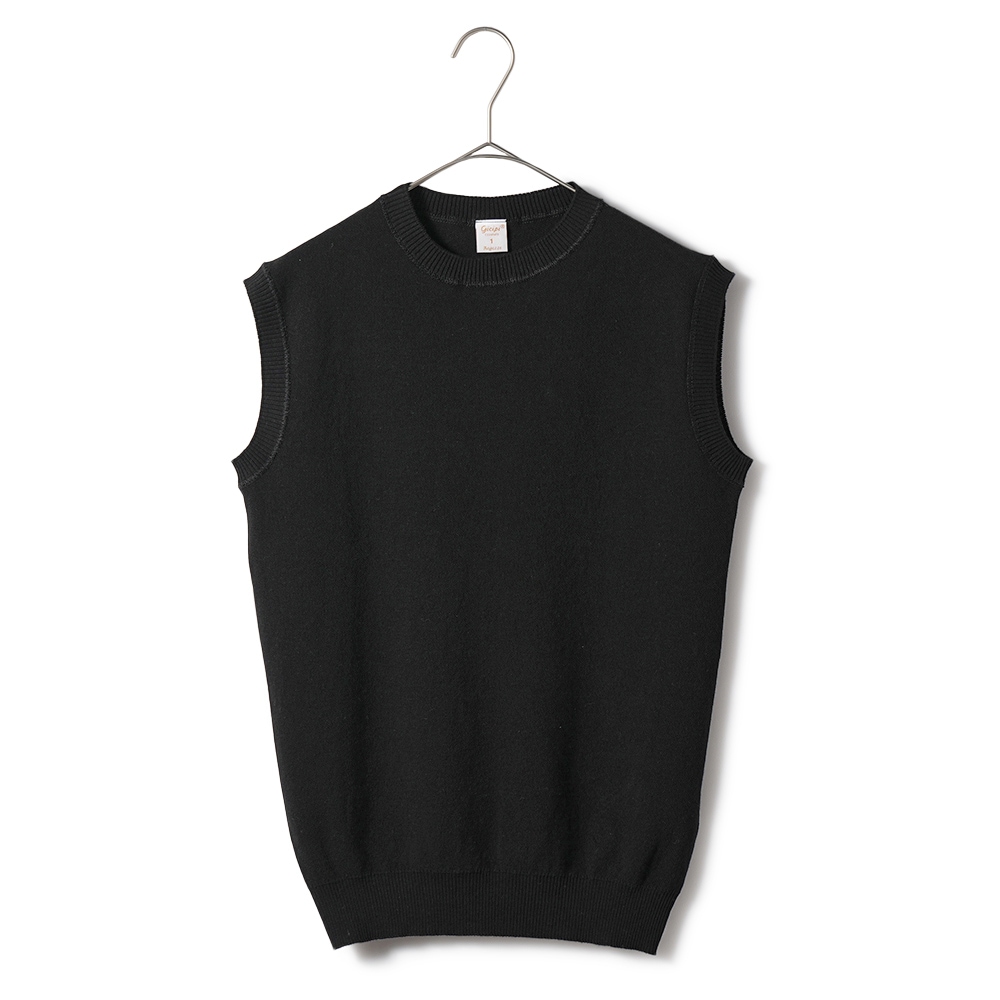 GICIPI ジチピ 2417P OPALE Nido D'Ape オパーレ ニド・ダーペ  蜂の巣編み ノースリーブ ニットソー BLACK