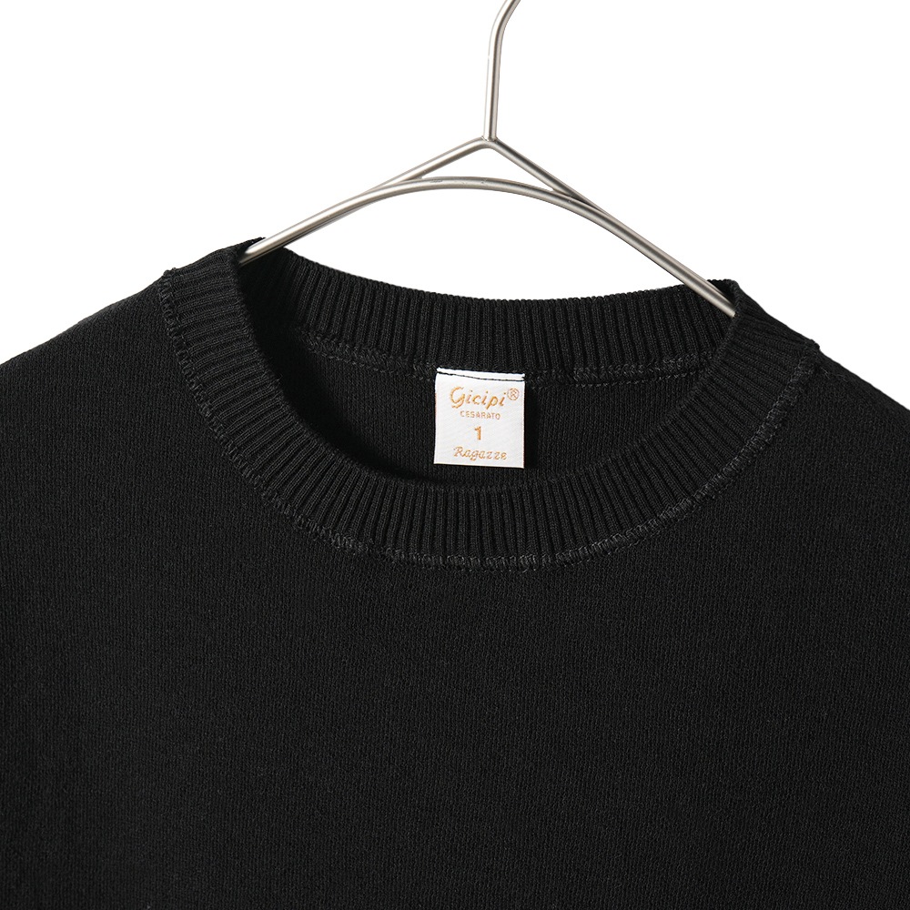 GICIPI ジチピ 2417P OPALE Nido D'Ape オパーレ ニド・ダーペ  蜂の巣編み ノースリーブ ニットソー BLACK