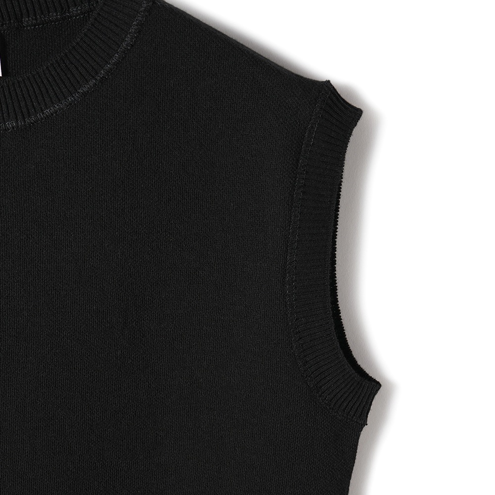 GICIPI ジチピ 2417P OPALE Nido D'Ape オパーレ ニド・ダーペ  蜂の巣編み ノースリーブ ニットソー BLACK