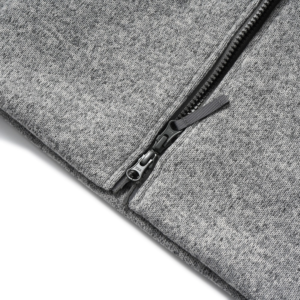POUTNIK THE URBAN TRAVELER BY TILAK ポートニック ティラック Monk Zip Sweater  モンクジップセーター LIGHT GRAY MELANGE