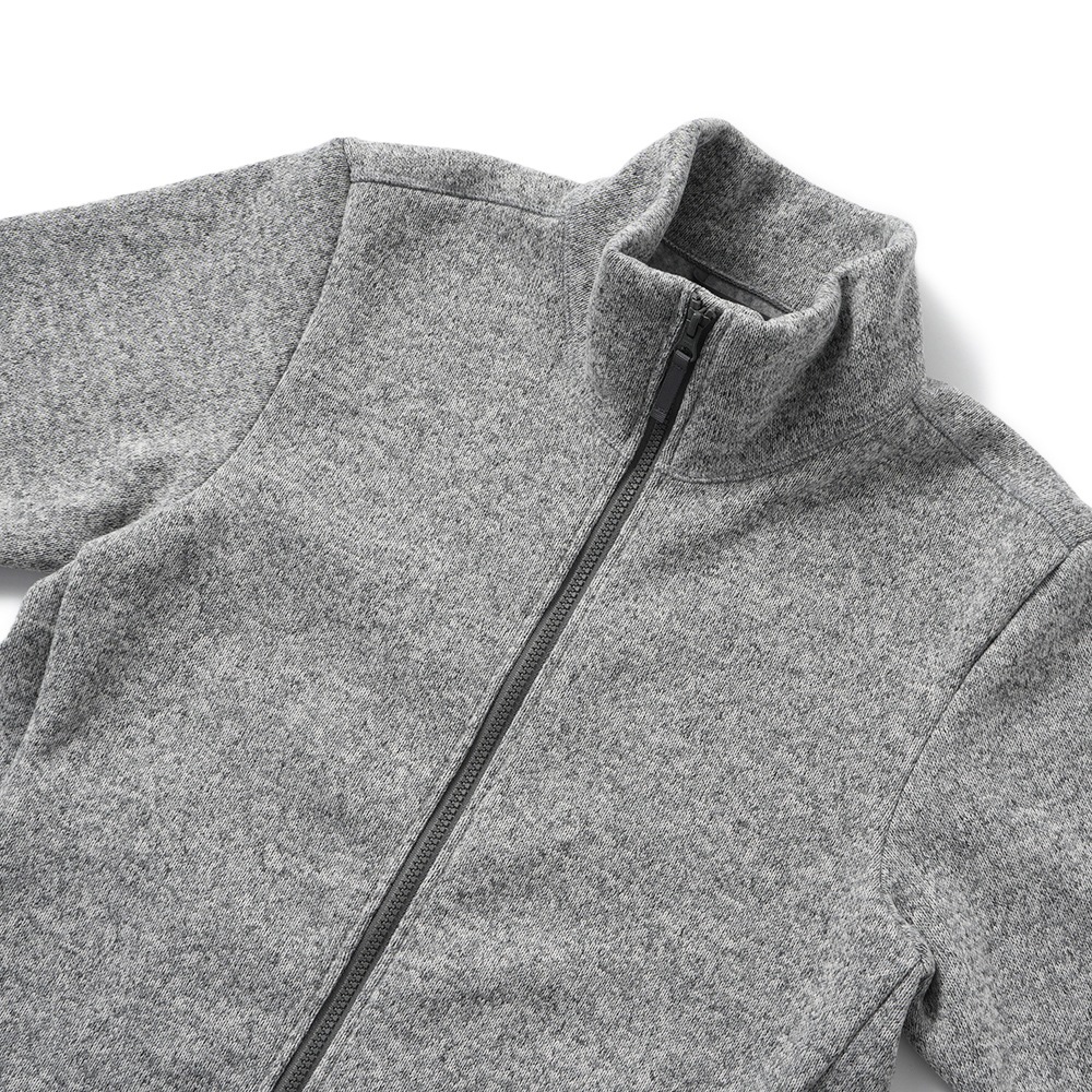POUTNIK THE URBAN TRAVELER BY TILAK ポートニック ティラック Monk Zip Sweater  モンクジップセーター LIGHT GRAY MELANGE