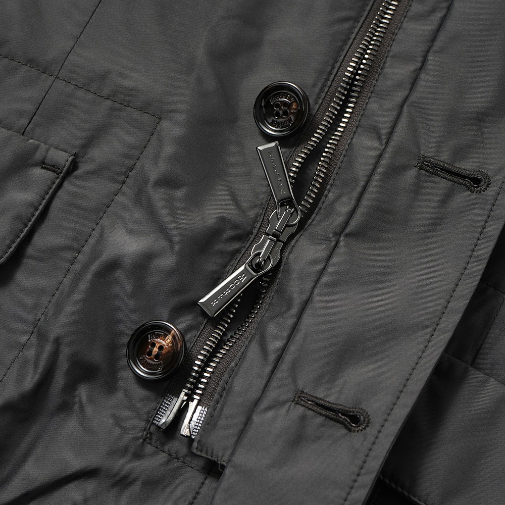MOORER ムーレー GHIBERTI-KM ギベルティ ポリエステル 3Bジャケット ブルゾン D.GRAY
