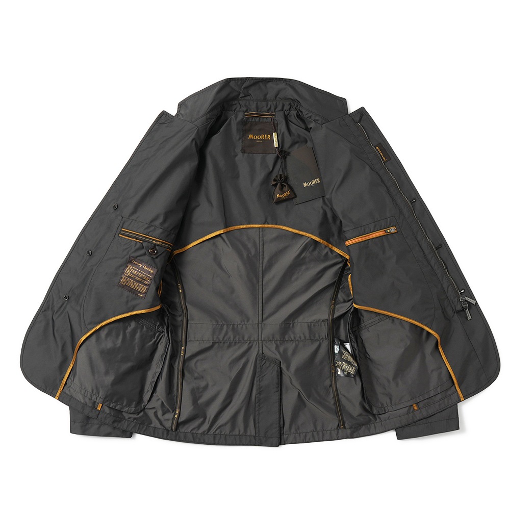 MOORER ムーレー GHIBERTI-KM ギベルティ ポリエステル 3Bジャケット ブルゾン D.GRAY