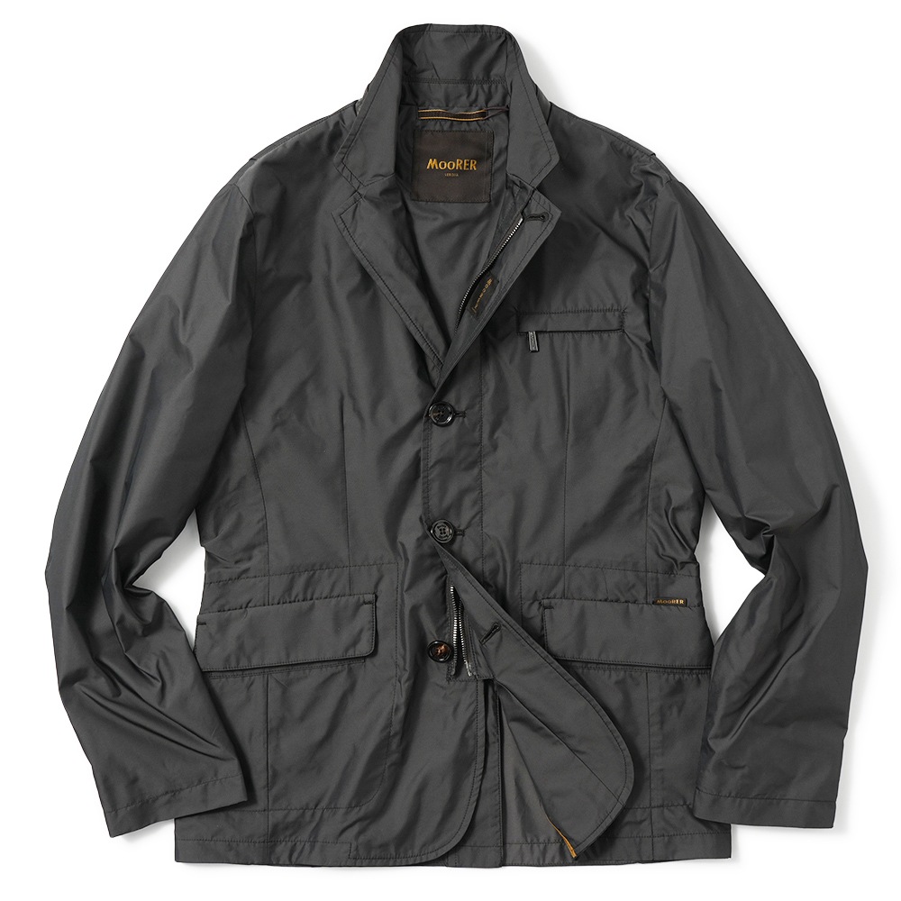 MOORER ムーレー GHIBERTI-KM ギベルティ ポリエステル 3Bジャケット ブルゾン D.GRAY