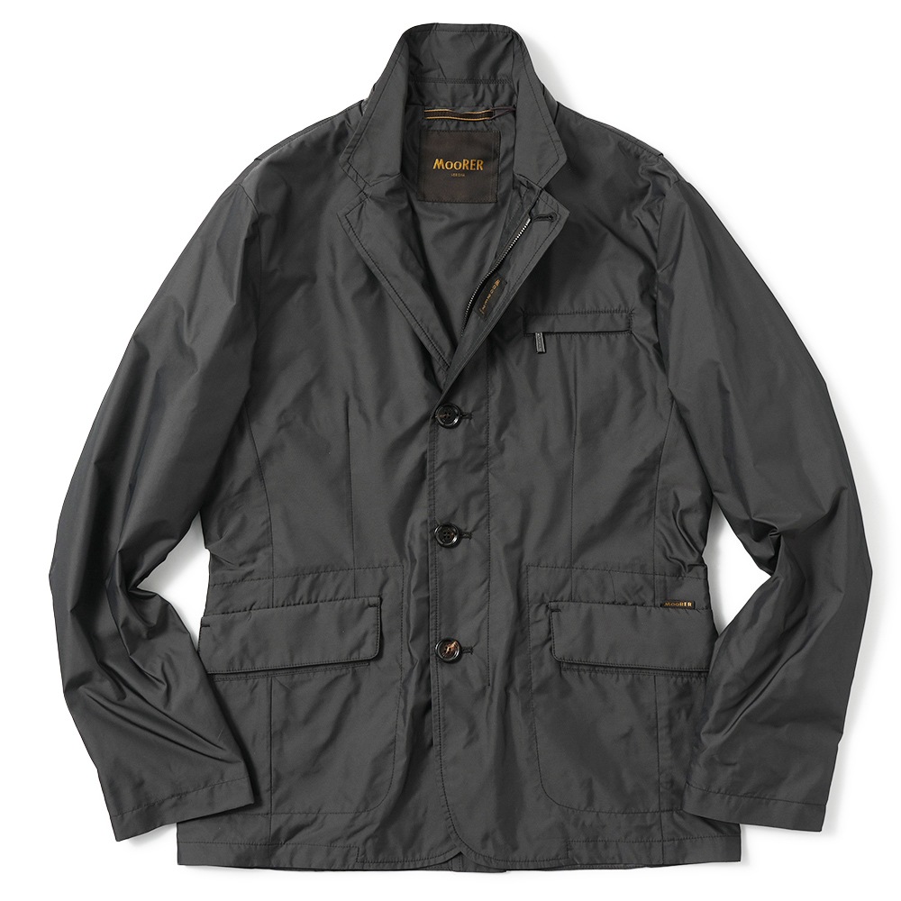MOORER ムーレー GHIBERTI-KM ギベルティ ポリエステル 3Bジャケット ブルゾン D.GRAY
