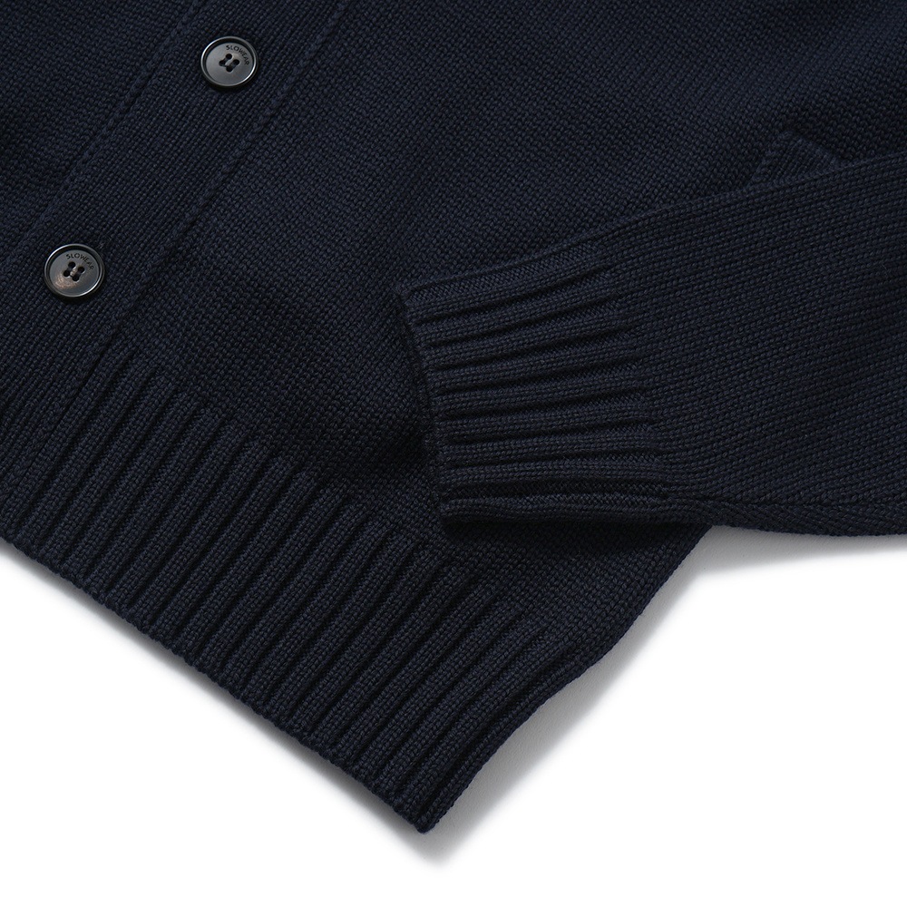 ZANONE ザノーネ CHIOTO ウール ミドルゲージ ニット スタンドカラーカーディガン 810130-ZR229 D.NAVY