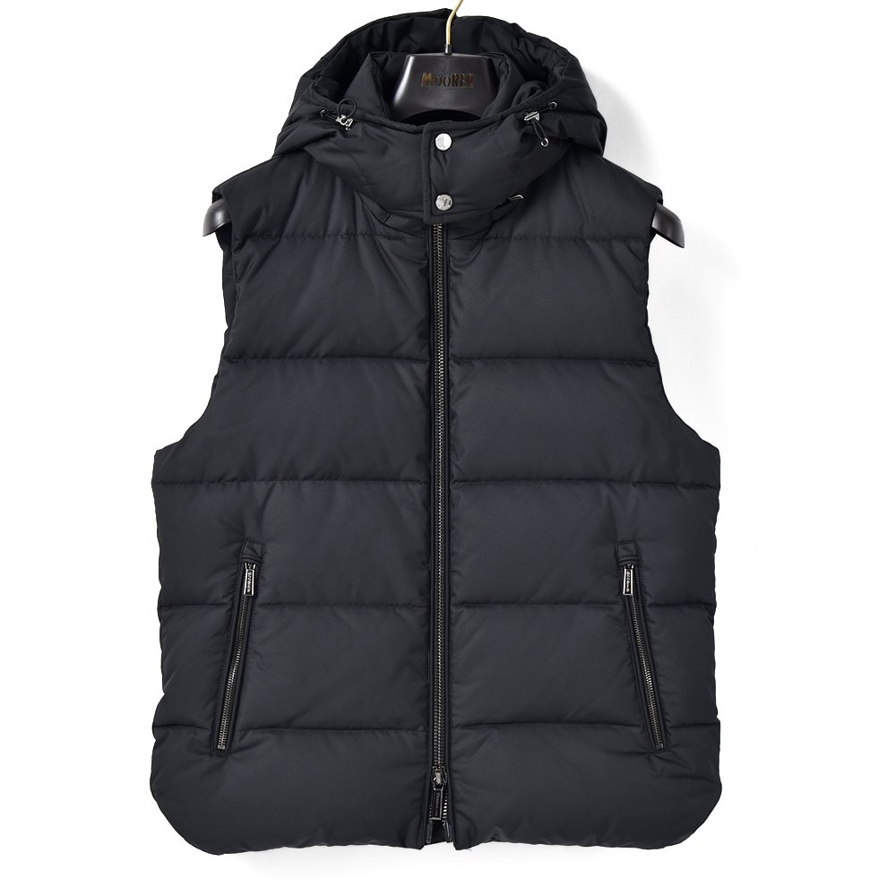 MOORER ムーレー FAYER-WK2 ポリエステル フーデッド ダウンベスト