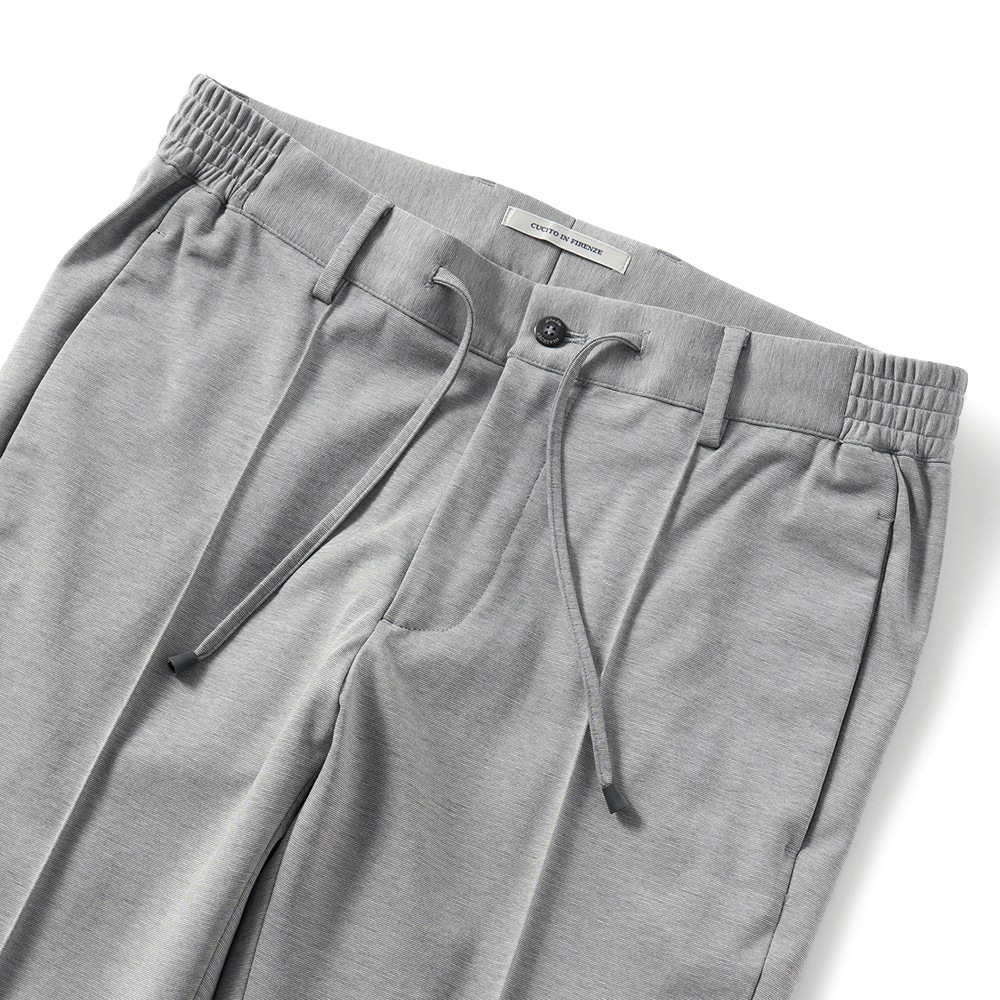 giab's ARCHIVIO ジャブスアルキヴィオ MASACCIO/M1 A3573 マサッチョ ニューウォッシャブルジャージー ドローコードパンツ LIGHT GRAY