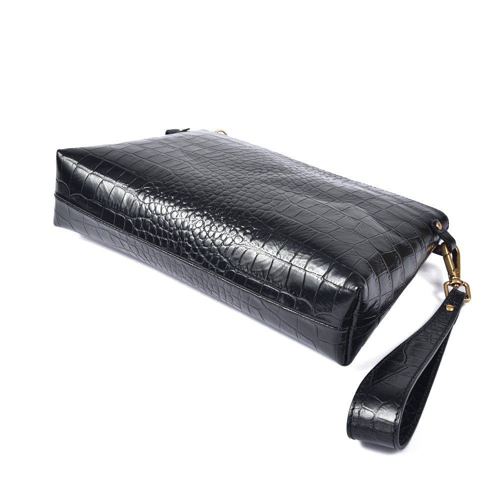 ZANELLATO ザネラート NEW POCHETTE RITRATTO クロコ型押し