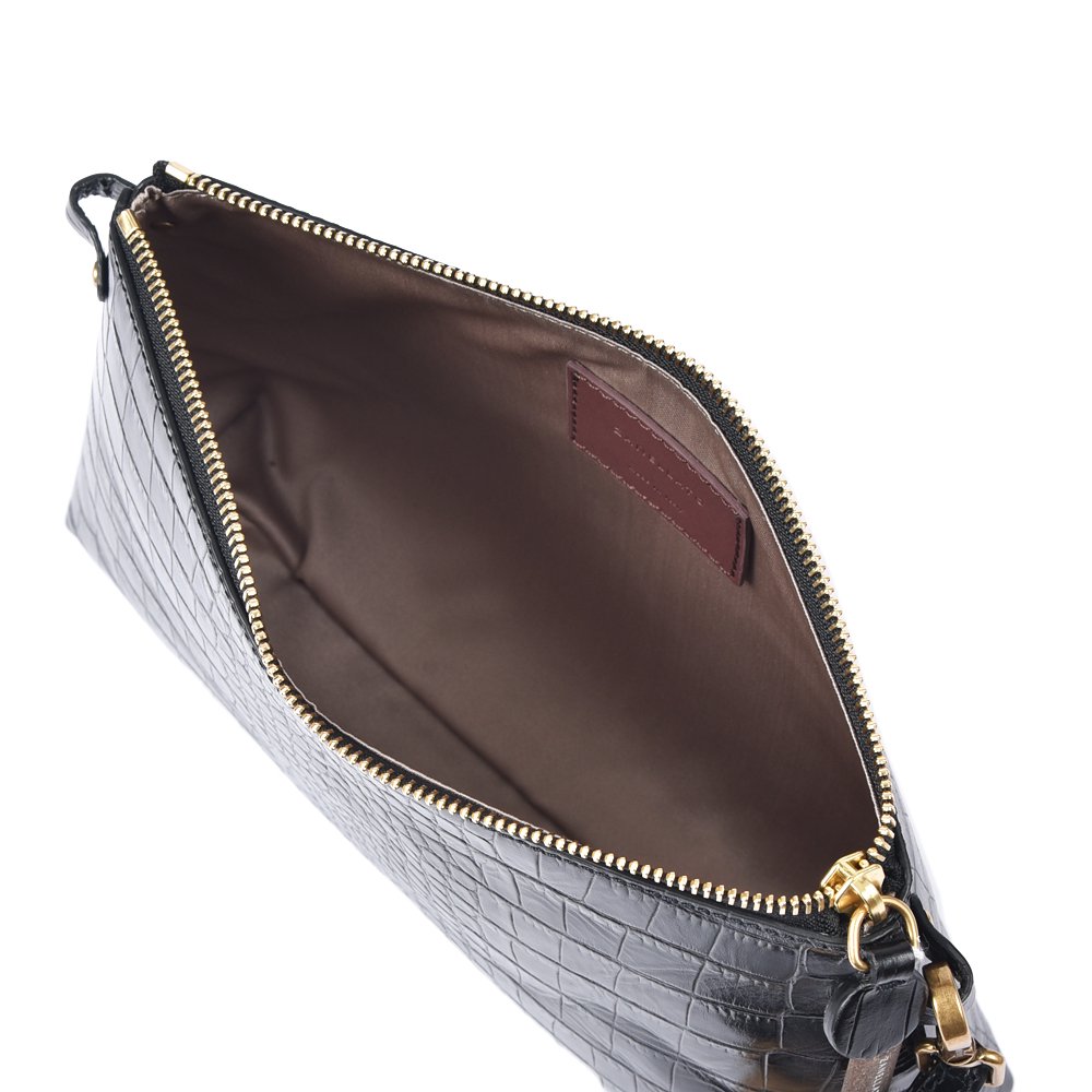 ZANELLATO ザネラート NEW POCHETTE RITRATTO クロコ型押し