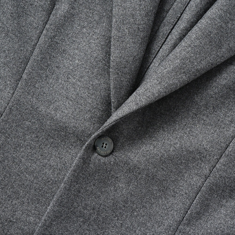 giab's ARCHIVIO ジャブスアルキヴィオ STROZZI/L A7072U ストロッツィ ウォッシャブルウール 2B ジャケット GRAY