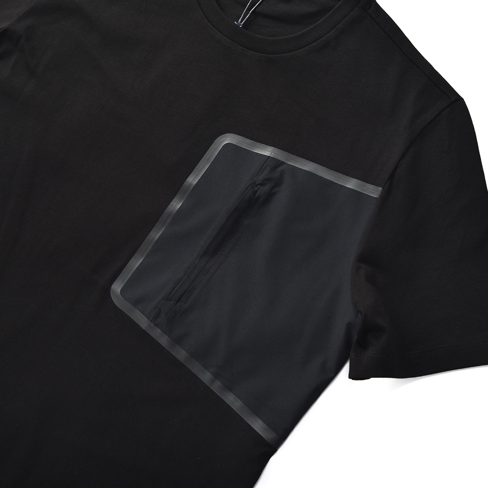 HERNO Laminar ヘルノ ラミナー ゴアテックス ポケット コンパクトジャージ ショートスリーブTシャツ JG00027UL-52000＋11106 BLACK