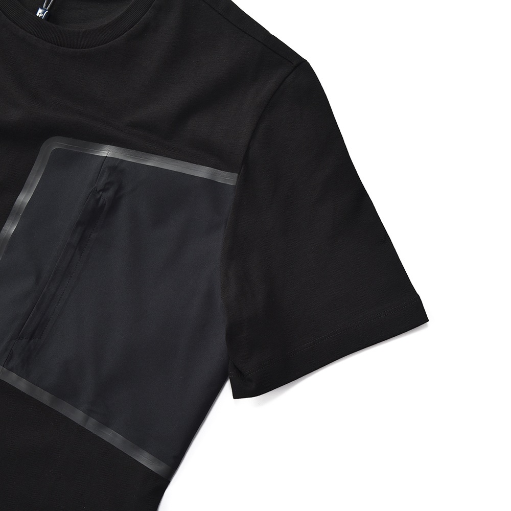 HERNO Laminar ヘルノ ラミナー ゴアテックス ポケット コンパクトジャージ ショートスリーブTシャツ JG00027UL-52000＋11106 BLACK