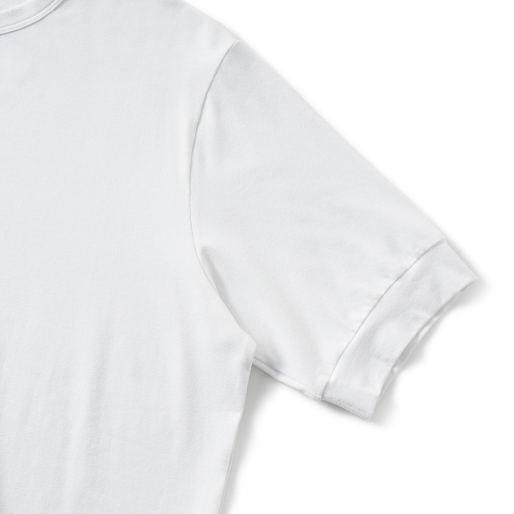 ANTICIPO アンティーチポ NEBBIOLO/VBC4235 バンブーコットン クルーネック ショートスリーブ Tシャツ WHITE