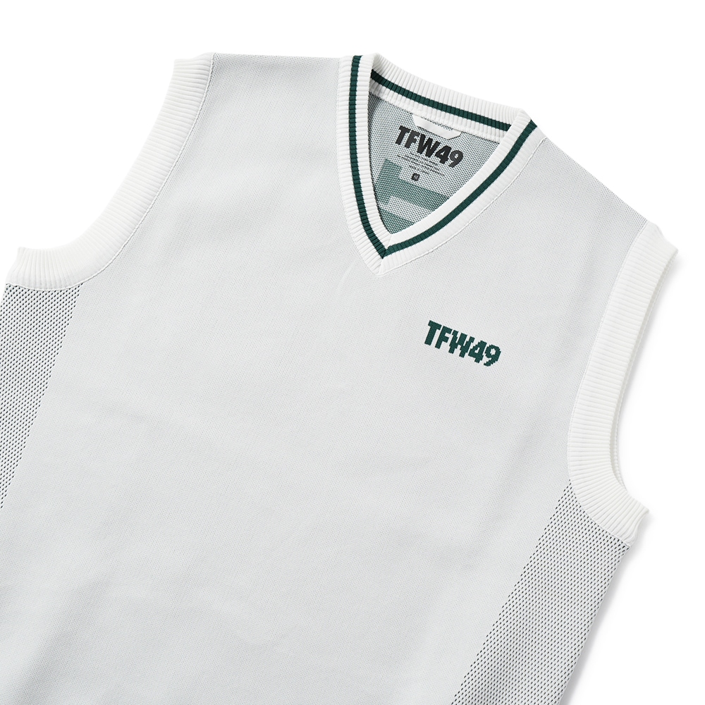 TFW49 ティーエフダブリュー49 KNIT VEST ニットベスト T092410001 WHITE