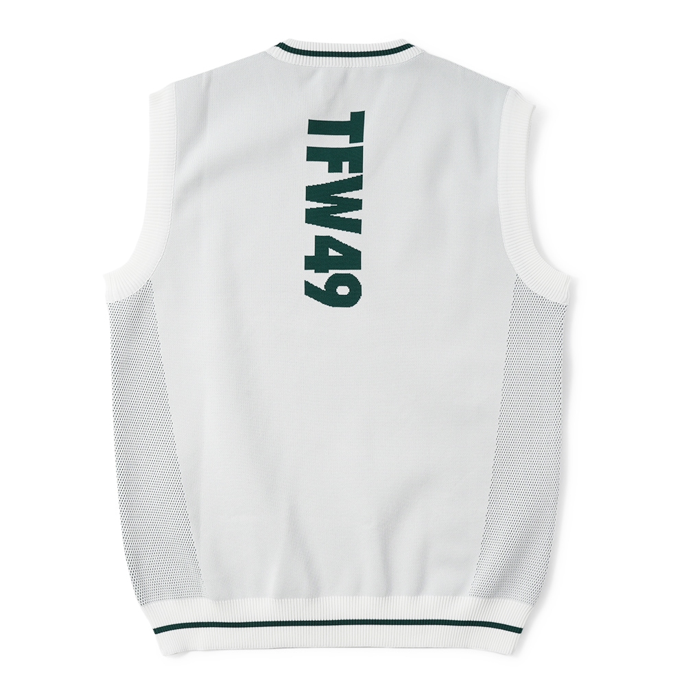 TFW49 ティーエフダブリュー49 KNIT VEST ニットベスト T092410001 WHITE