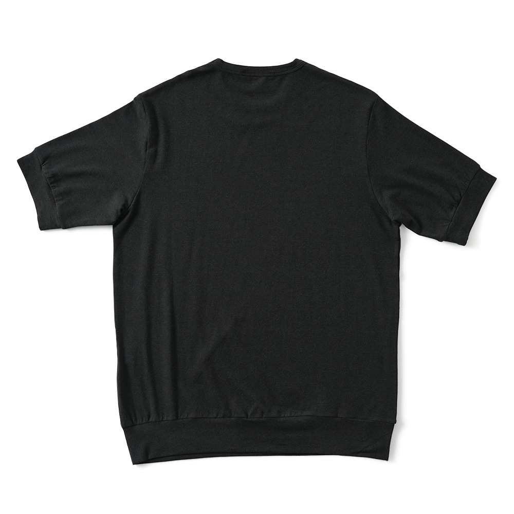 ANTICIPO アンティーチポ NEBBIOLO/VBC4235 バンブーコットン クルーネック ショートスリーブ Tシャツ BLACK