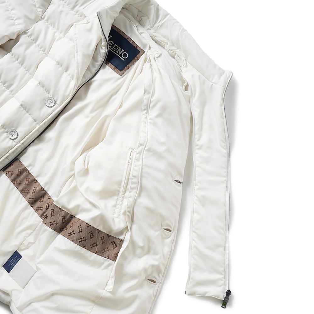 HERNO ヘルノ ARENDELLE ポリエステル デタッチャブルライニング 3B ダウンジャケット PI001177U-12414Z WHITE
