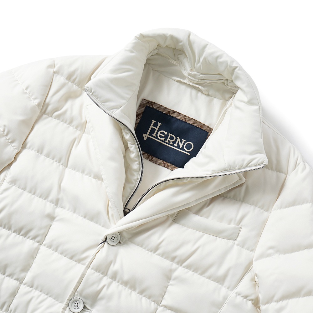HERNO ヘルノ ARENDELLE ポリエステル デタッチャブルライニング 3B ダウンジャケット PI001177U-12414Z WHITE