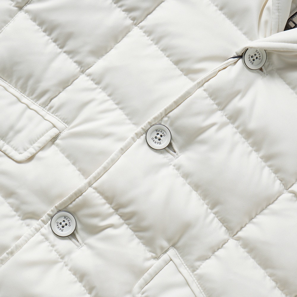 HERNO ヘルノ ARENDELLE ポリエステル デタッチャブルライニング 3B ダウンジャケット PI001177U-12414Z WHITE