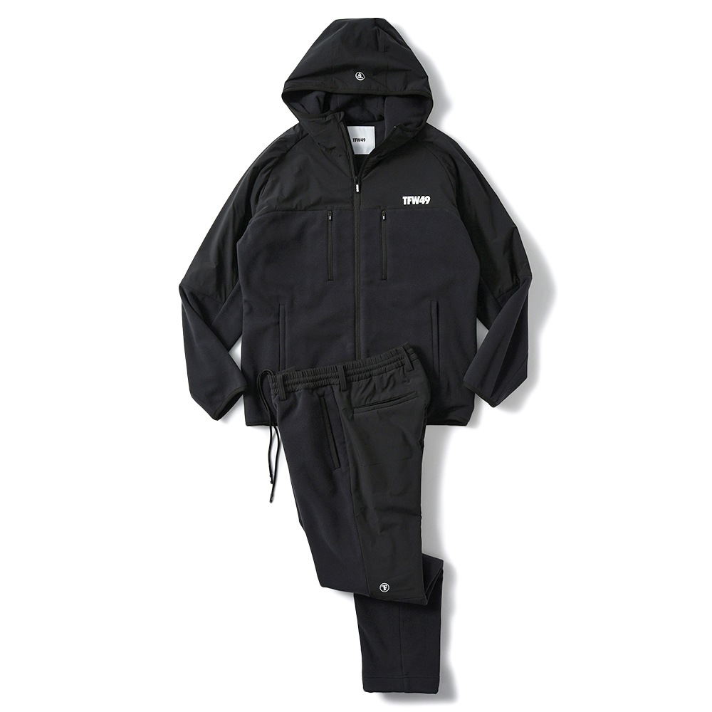 TFW49 ティーエフダブリュー49 FLEECE HOODIE BLOUSON フリース フーディ ブルゾン T042520013 BLACK