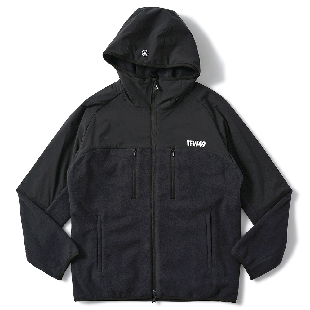 TFW49 ティーエフダブリュー49 FLEECE HOODIE BLOUSON フリース フーディ ブルゾン T042520013 BLACK