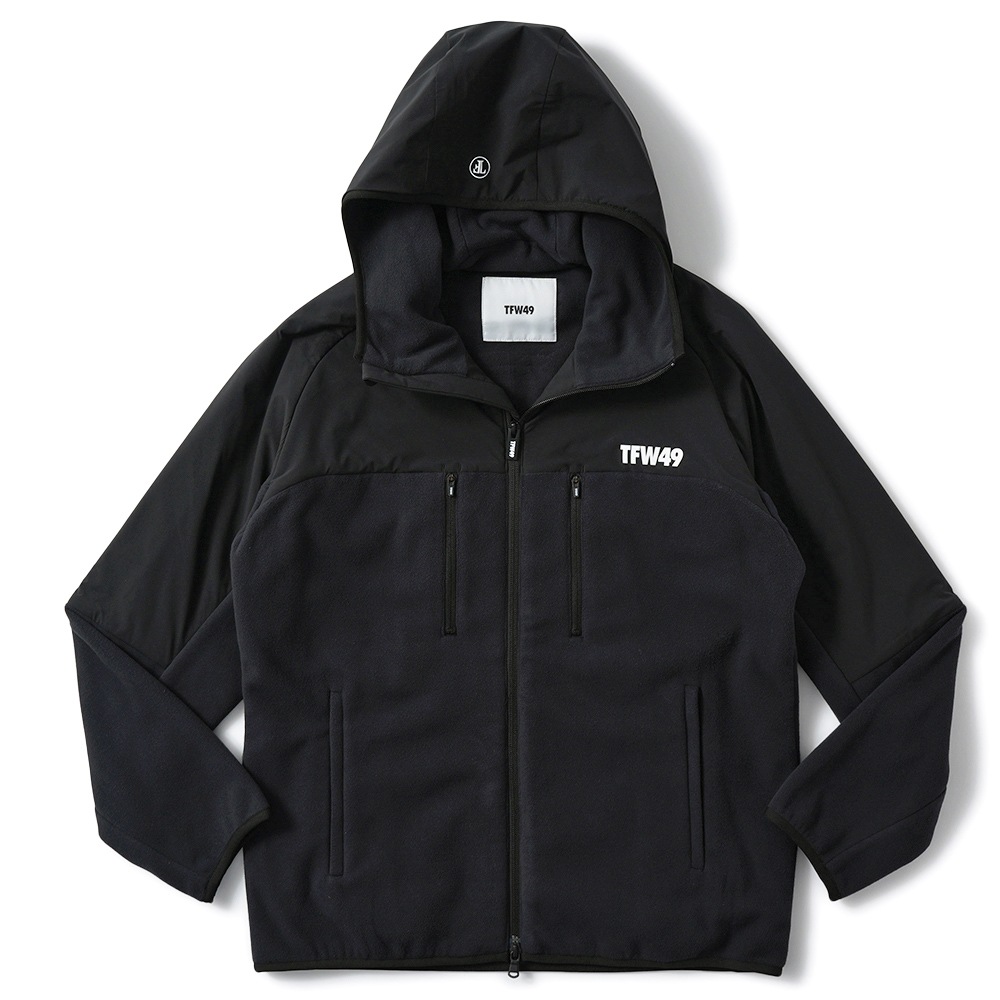 TFW49 ティーエフダブリュー49 FLEECE HOODIE BLOUSON フリース フーディ ブルゾン T042520013 BLACK