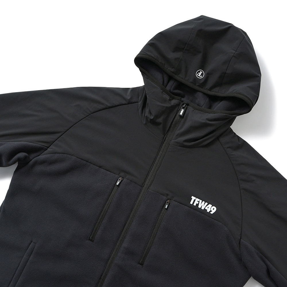 TFW49 ティーエフダブリュー49 FLEECE HOODIE BLOUSON フリース フーディ ブルゾン T042520013 BLACK