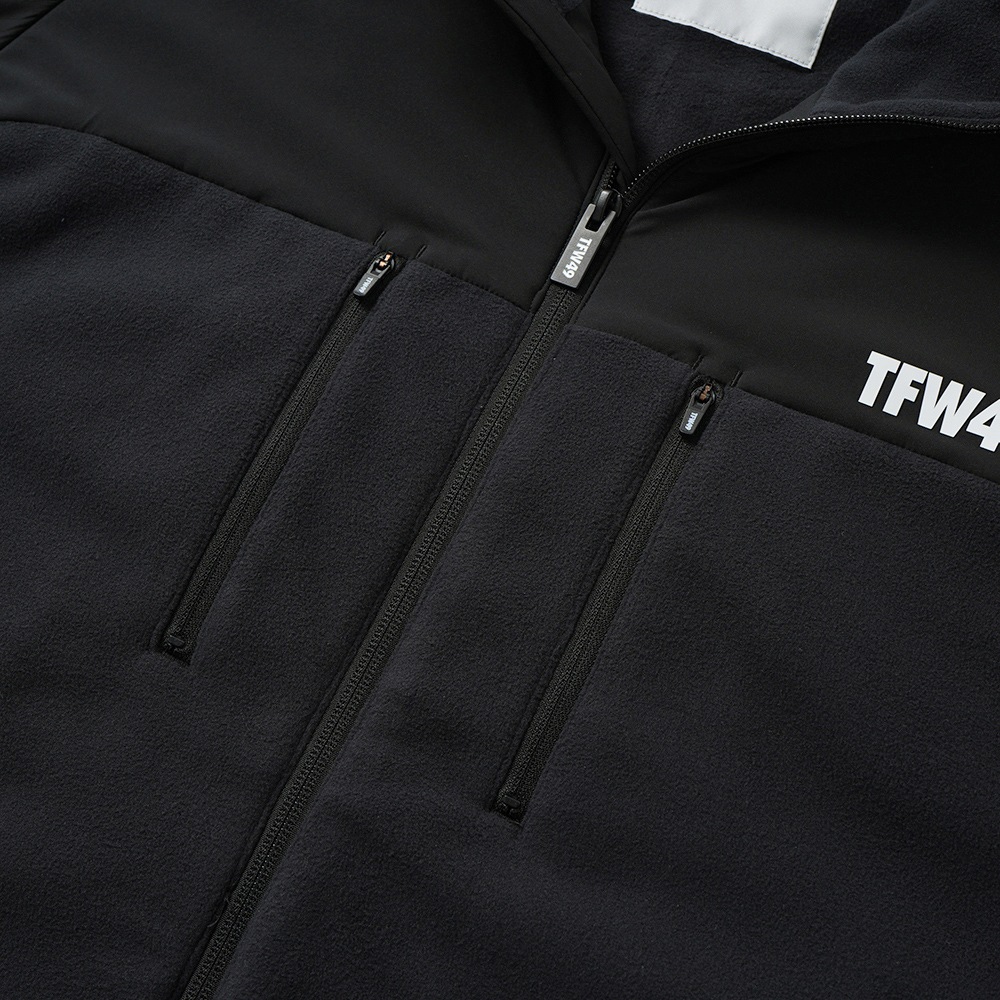 TFW49 ティーエフダブリュー49 FLEECE HOODIE BLOUSON フリース フーディ ブルゾン T042520013 BLACK